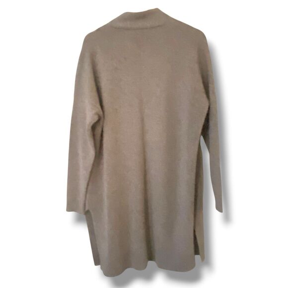 ATHLETA Spirit Wool Cashmere Wrap Open Cardigan Sweater Taupe Pockets Small - Picture 6 of 10